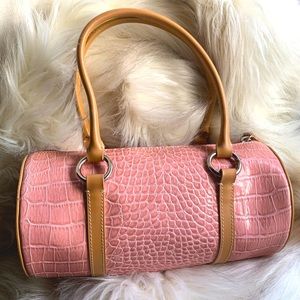 BCBGirls Pink Croc Shoulder Bag